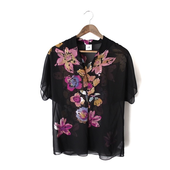Cabi Floral Limited Edition Bouquet Blouse Preowned Small - Picture 3 of 13